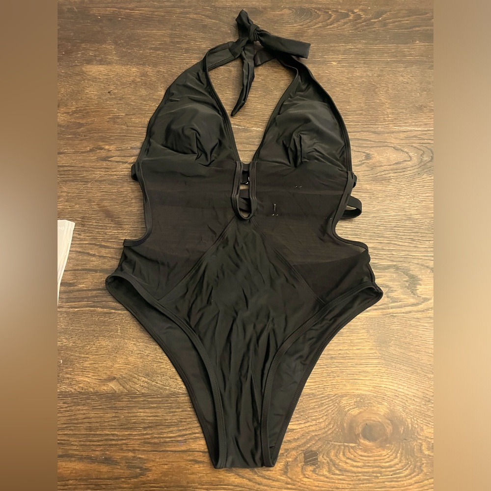 CUPSHE black one piece swimsuit
